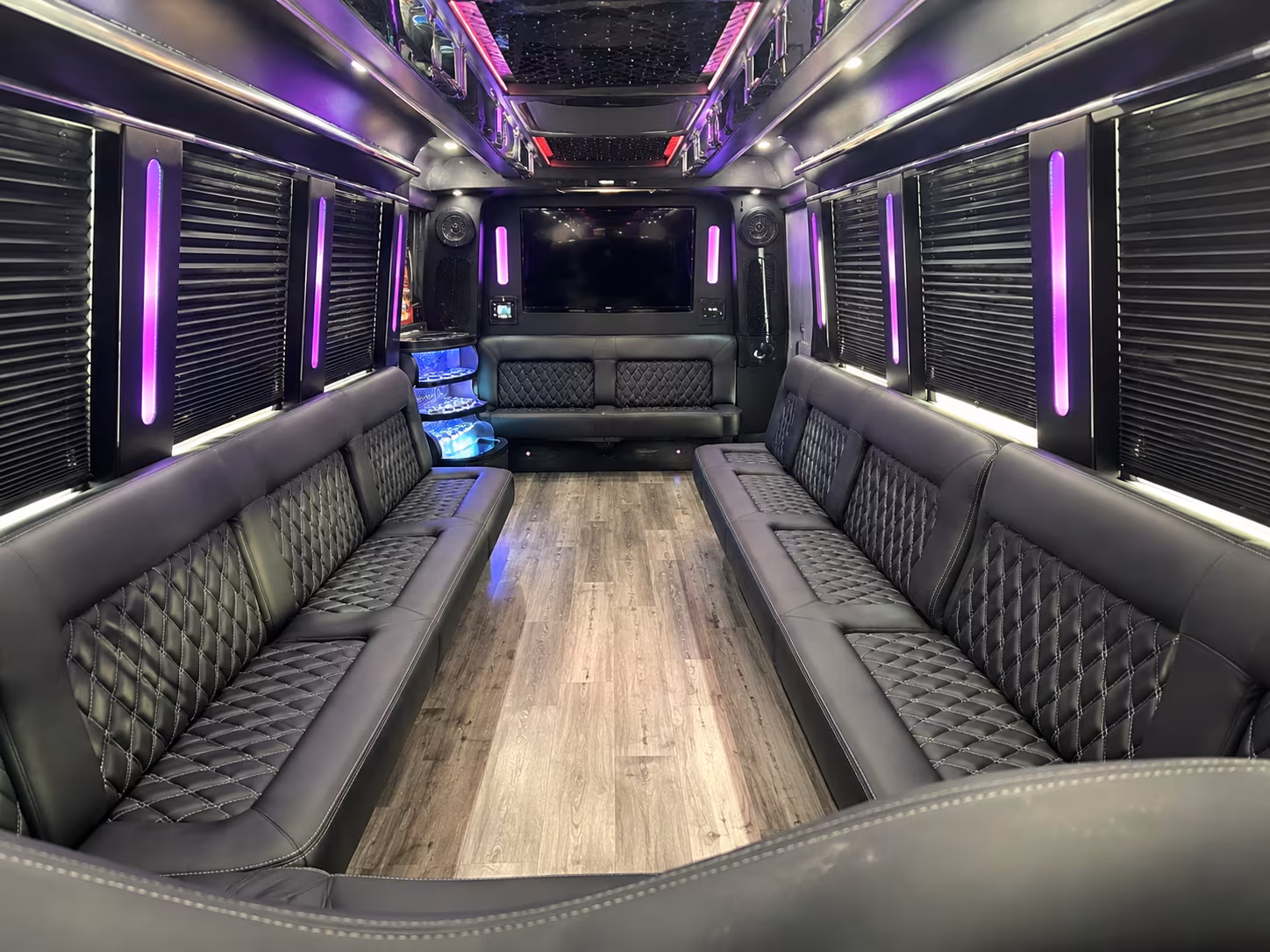 15 Passenger Party Bus Interior