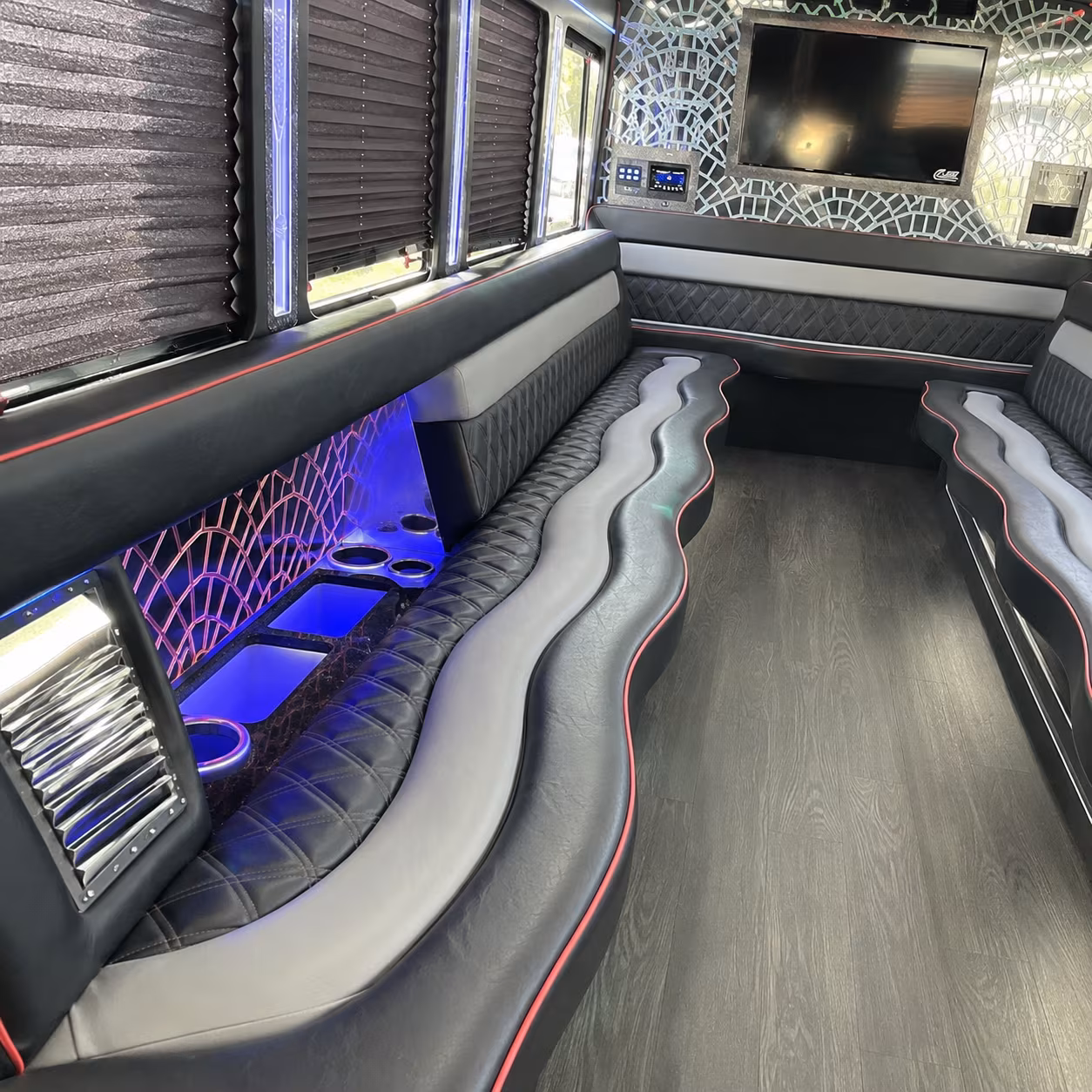 18 Passenger Party Bus Inside