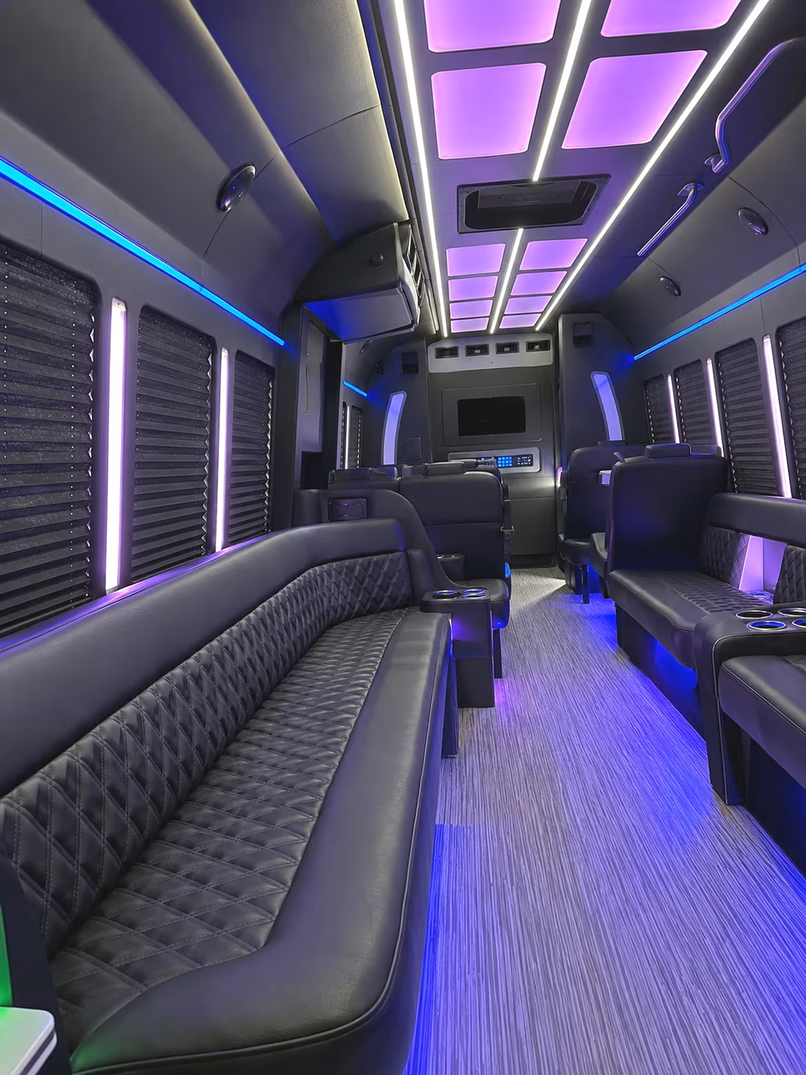 Fairfield Bachelor & Bachelorette Transportation party bus interior