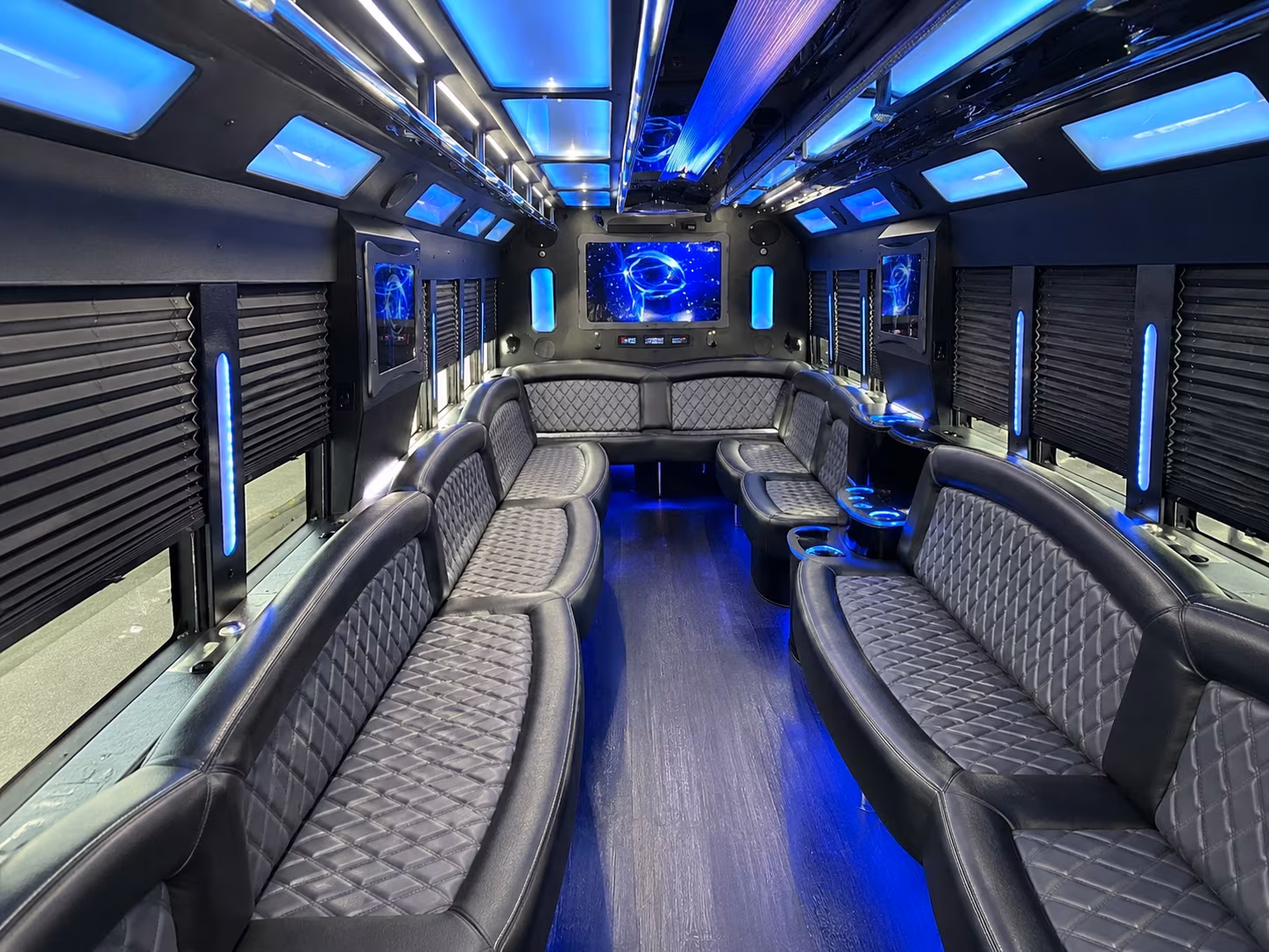 Fairfield Birthday, Sweet 16, & Quinceañera Transportation party bus exterior