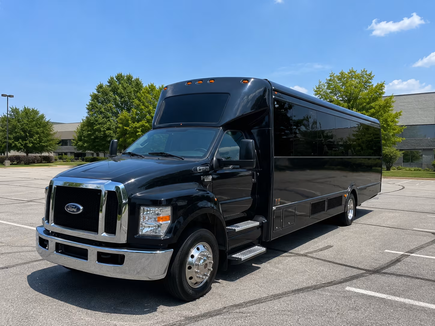 Fairfield Private Event Transportation party bus interior