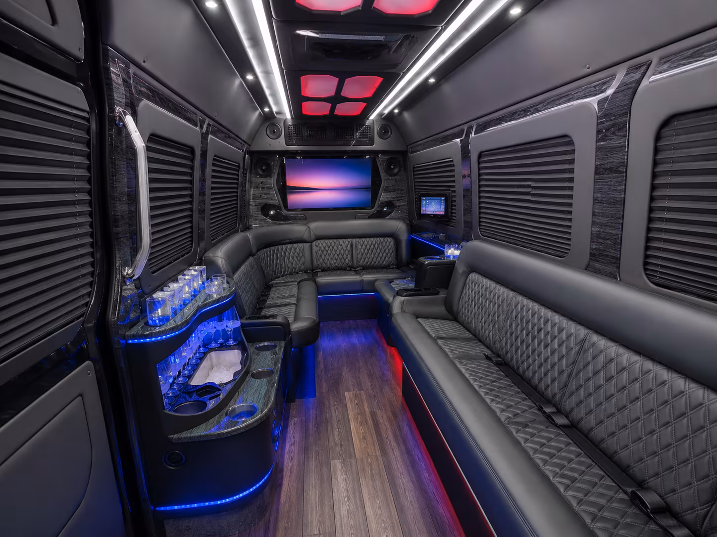 Fairfield School Event Transportation party bus exterior