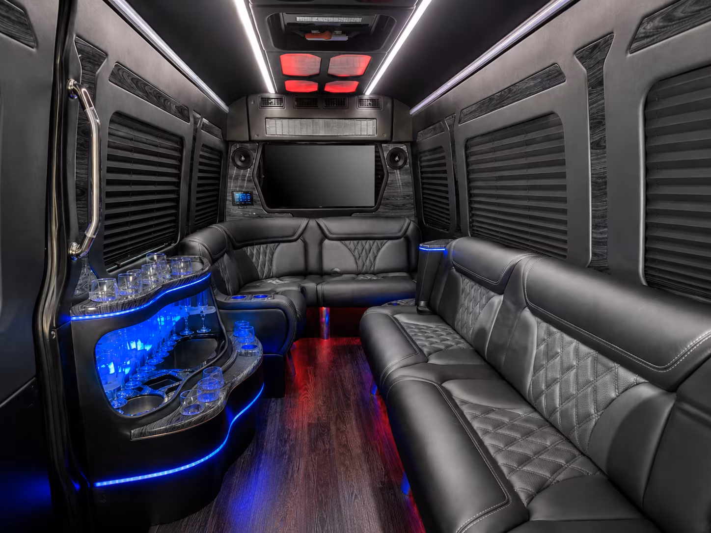 Fairfield School Event Transportation party bus exterior