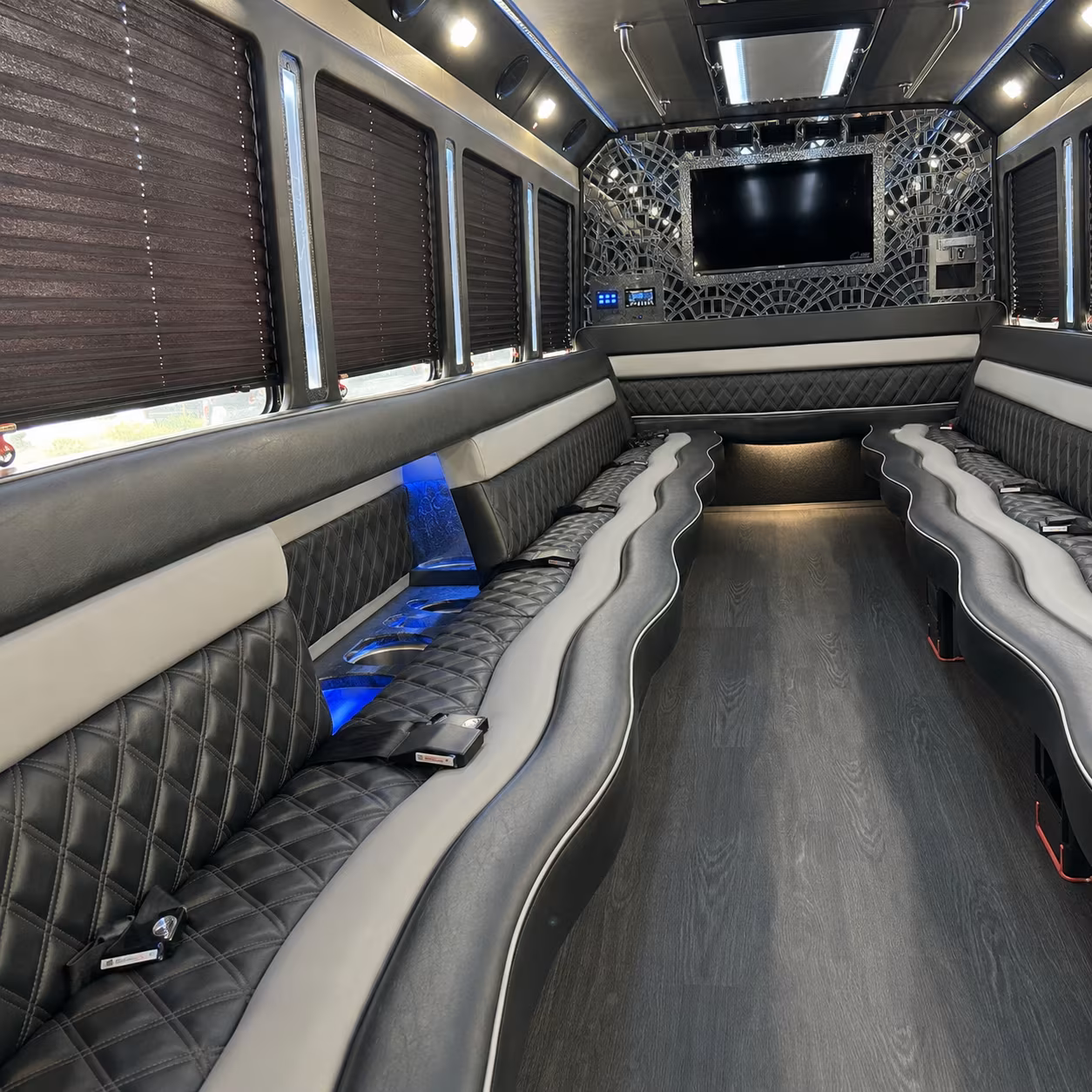 Fairfield Sporting Event Transportation party bus exterior