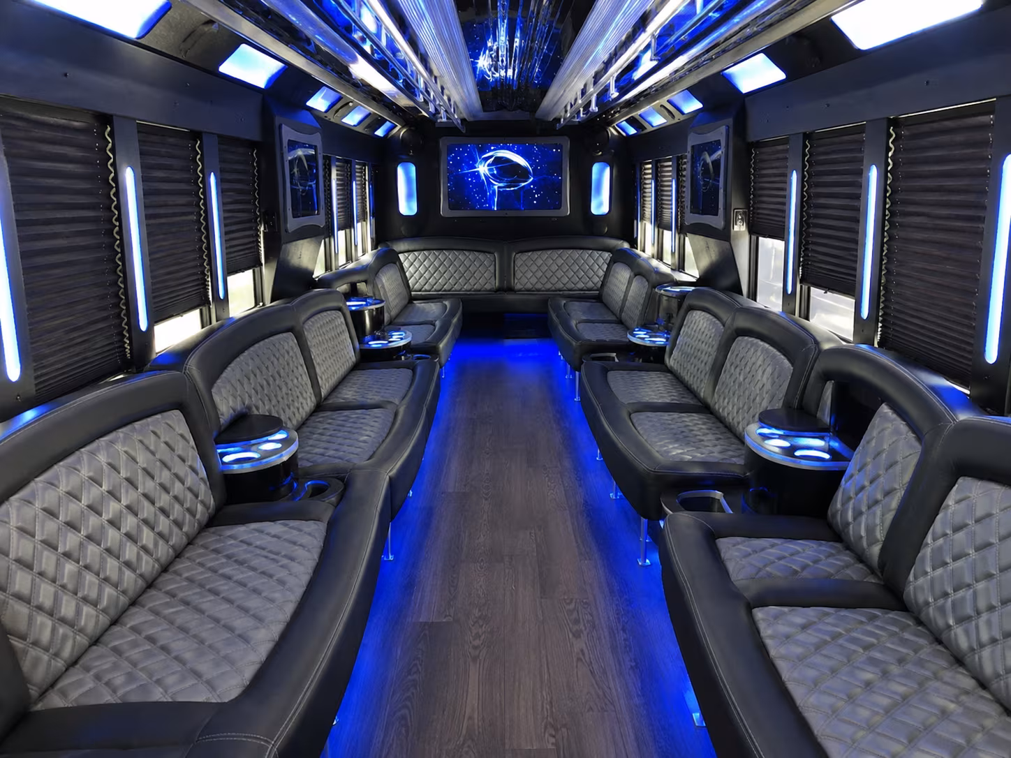 Fairfield Wedding Transportation party bus exterior