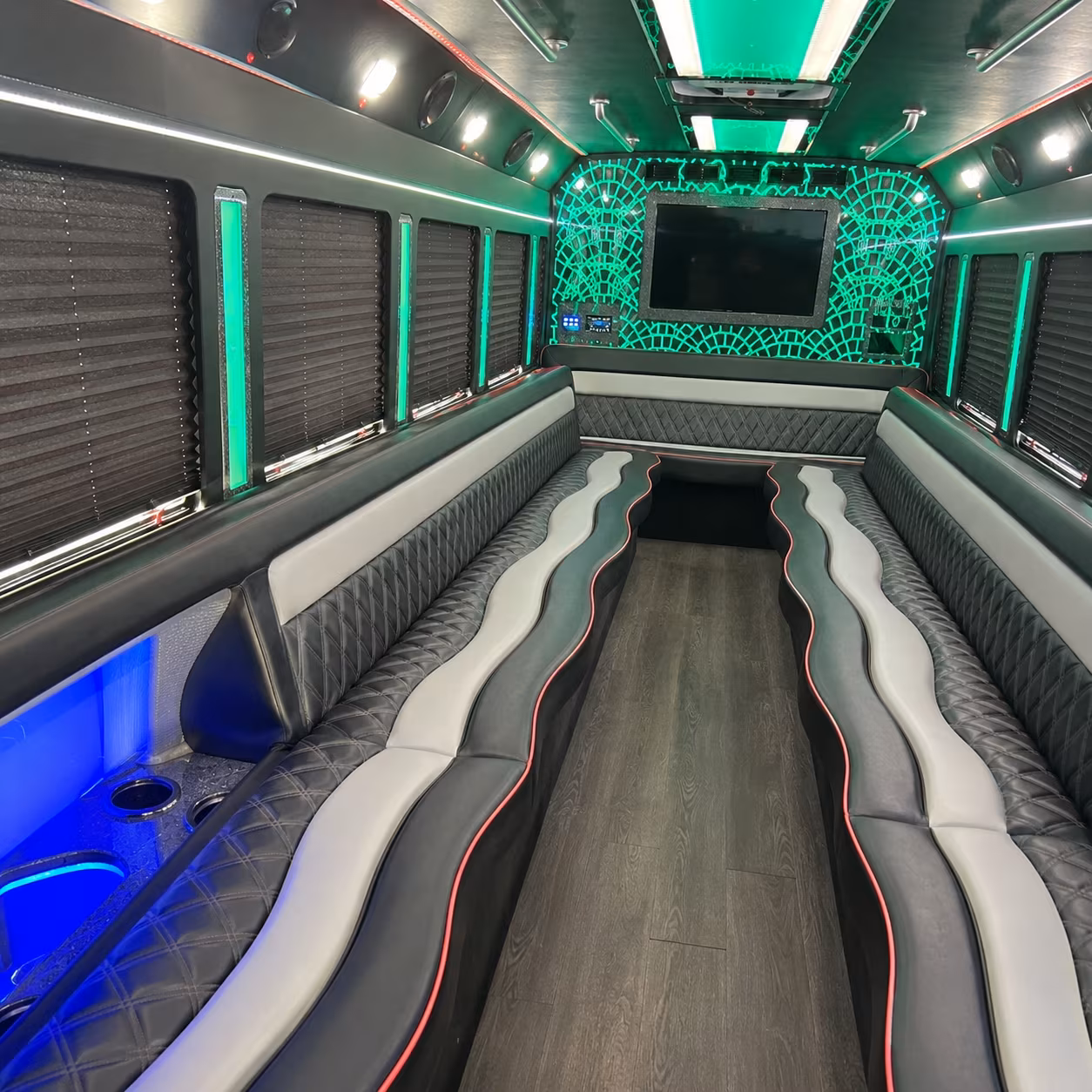 Fairfield Wedding Transportation party bus exterior