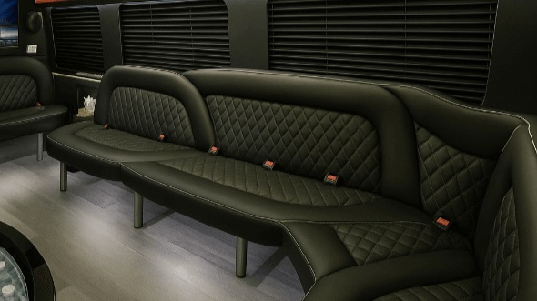 Interior of Fairfield Party Bus Company's 14 Passenger Sprinter Limousine in Fairfield