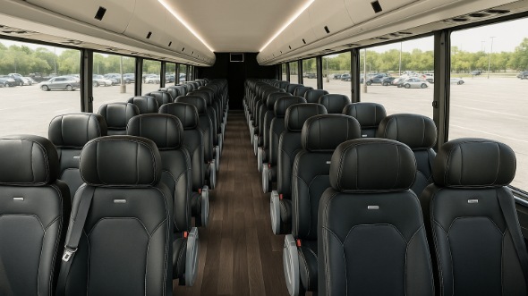 Interior of Charter Bus Company Fairfield's 25 Passenger Minibus in Fairfield