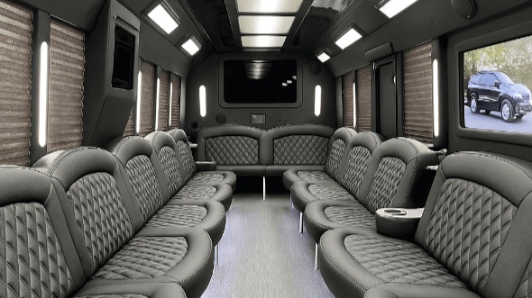 Interior of Charter Bus Company Oakland's 28 Passenger Party Bus in Oakland