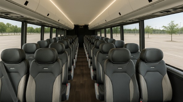 Interior of Charter Bus Company Fairfield's 35 Passenger Minibus in Fairfield