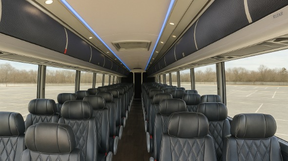 Interior of Charter Bus Company Fairfield's 45 Passenger Charter Bus in Fairfield