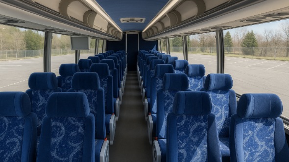 Interior of Charter Bus Company Fairfield's 46 Passenger Charter Bus in Fairfield