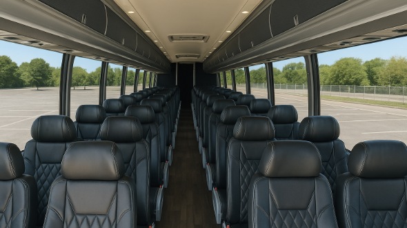 Interior of Charter Bus Company Fairfield's 48 Passenger Charter Bus in Fairfield