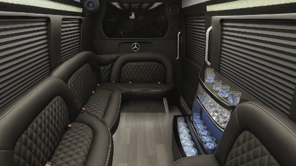 fairfield 14 passenger sprinter limousine interior
