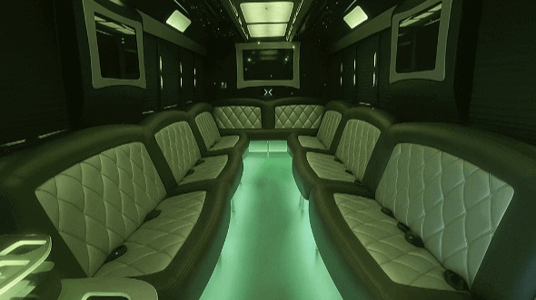 fairfield 20 passenger party bus interior